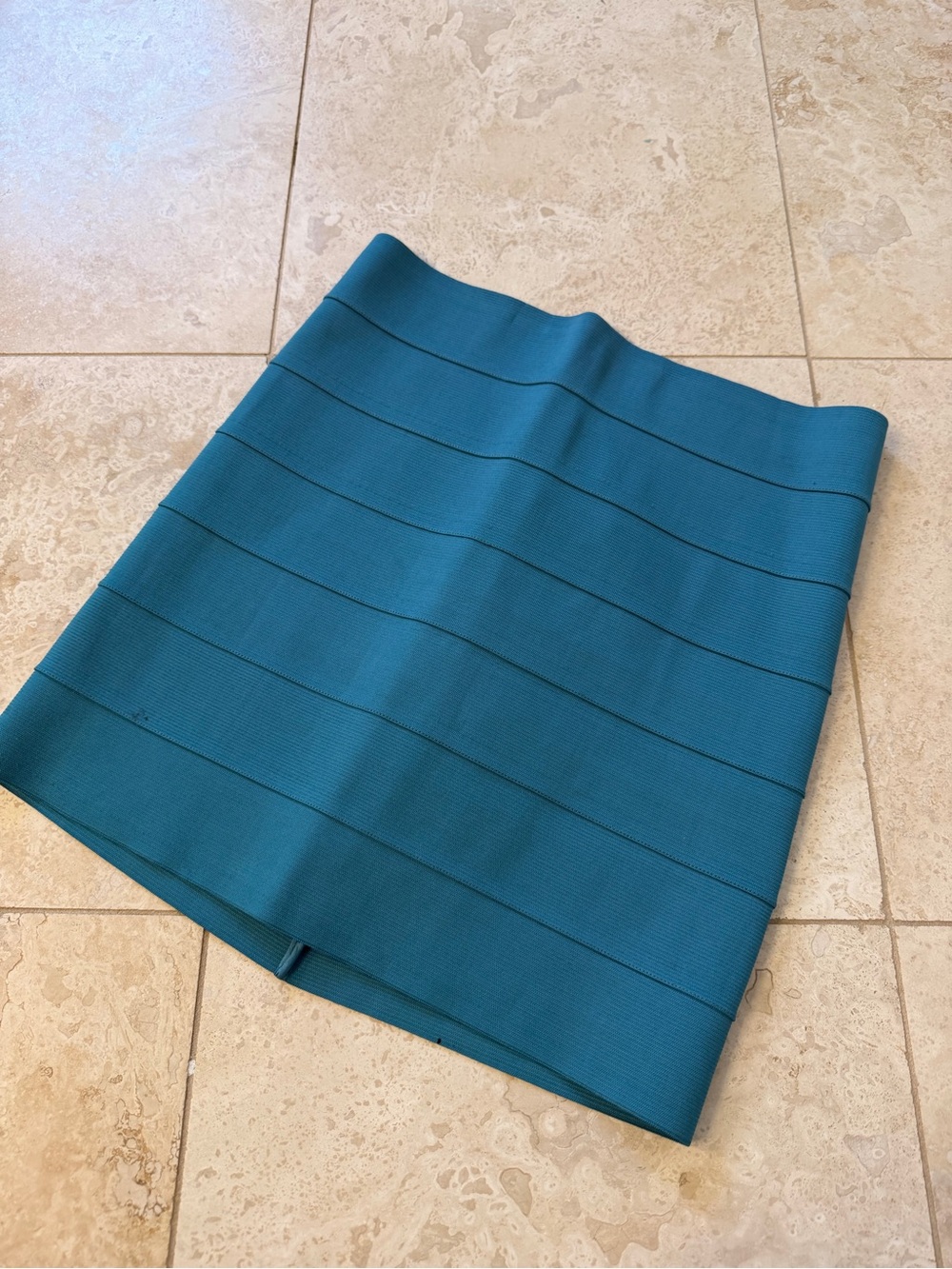 Caribbean Queen Teal Bandage Mini Skirt